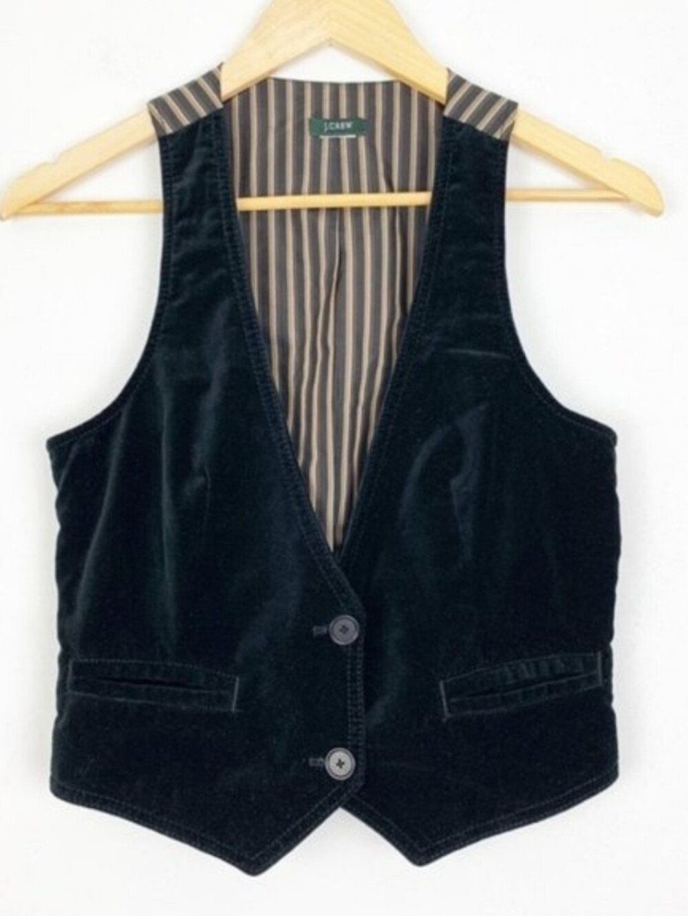 J.Crew Black Velvet Vest - Size 4